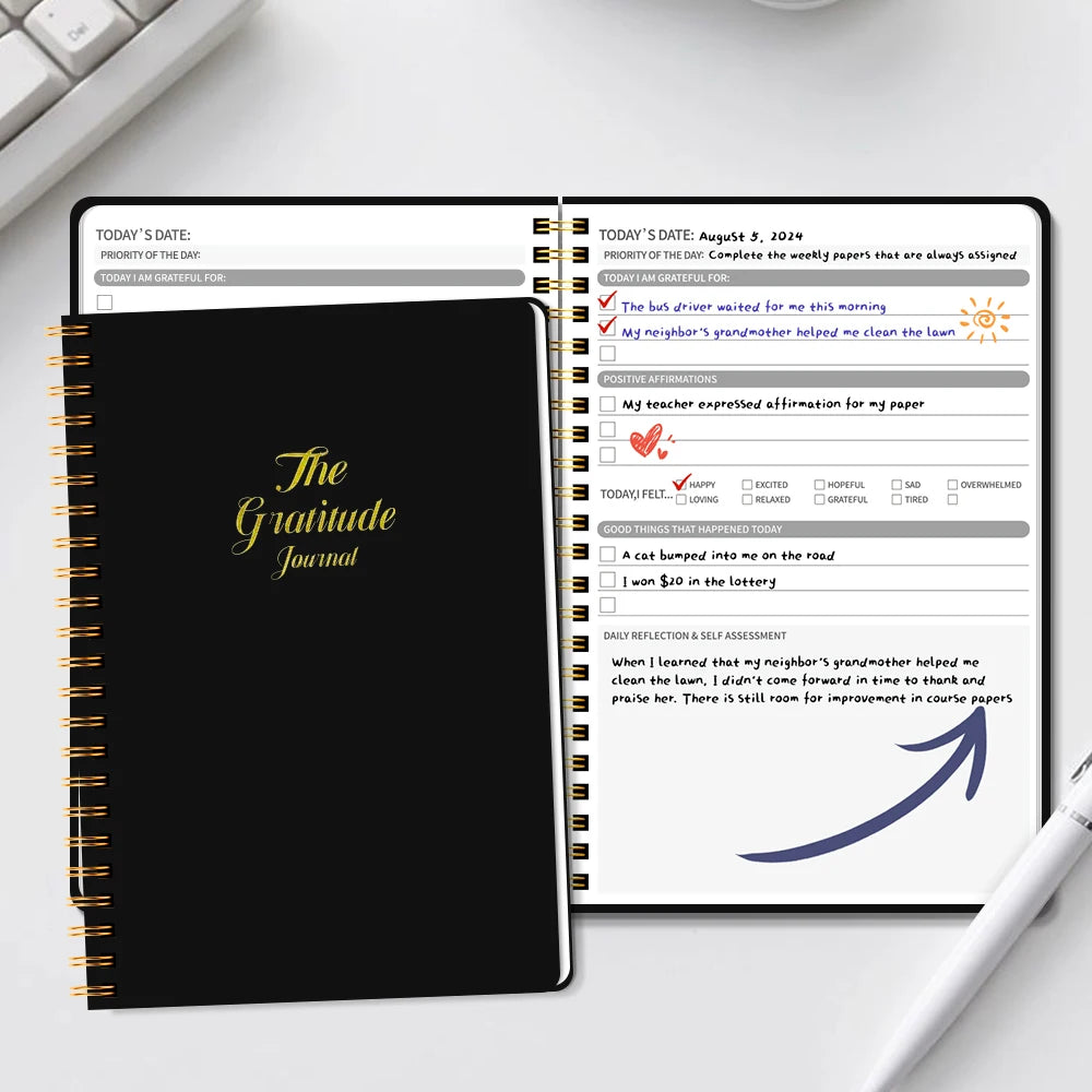 Gratitude Planner: a 5.71 X 8.15-Inch Undated Daily Gratitude Journal That Keeps Track of Your Mood