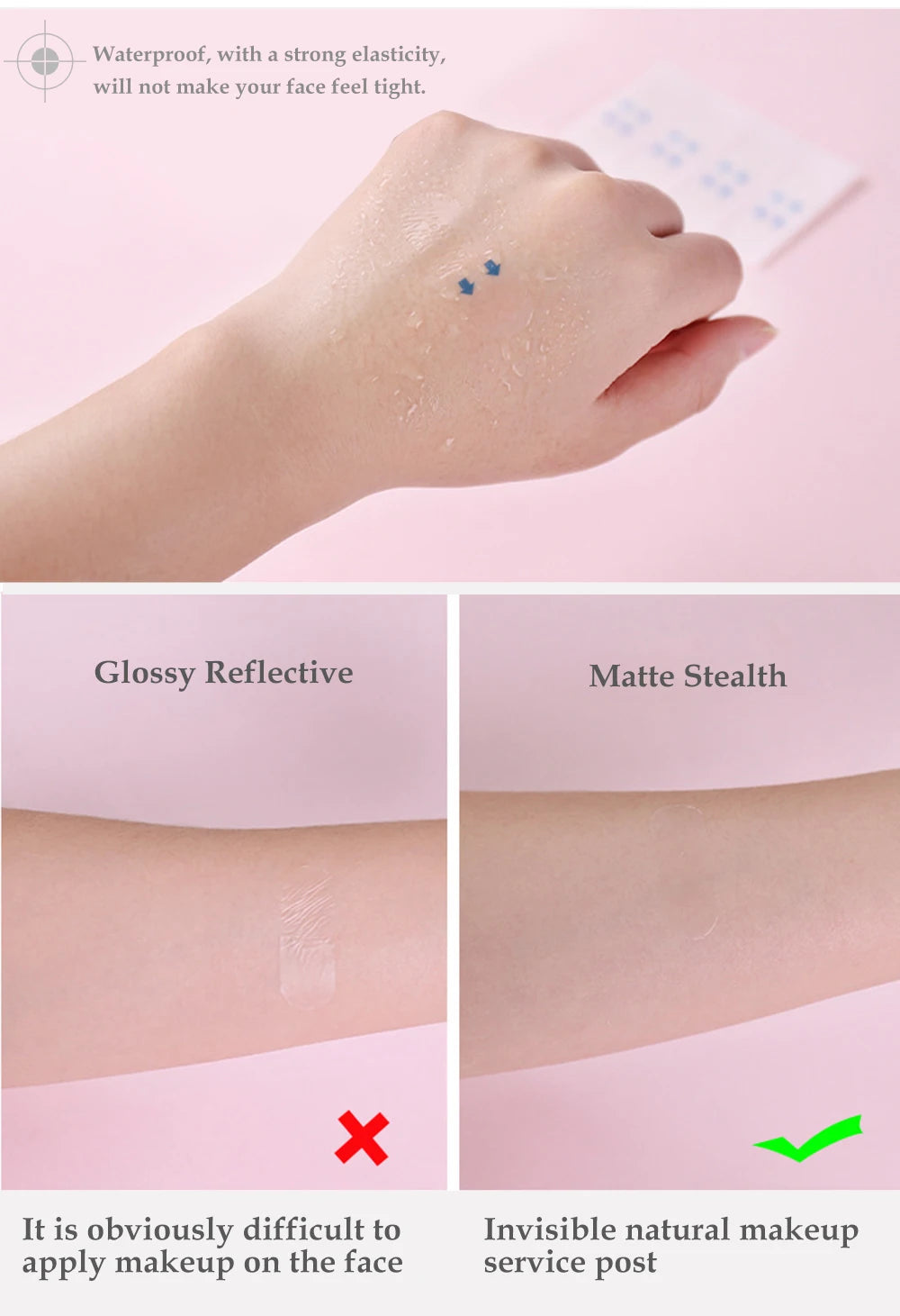 40-120PCS V-Shape Face Wrinkle Sagging Skin Adhesive Tape Lifting Face Stickers Invisible Transparent Thin Face Patche Lift Tool